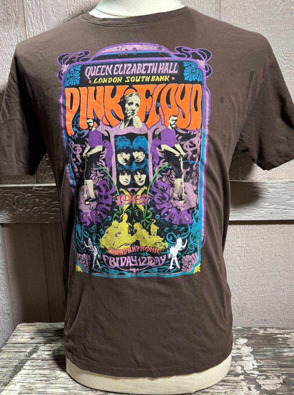 Pink Floyd brown T-Shirt Size Medium rock concert band shirt